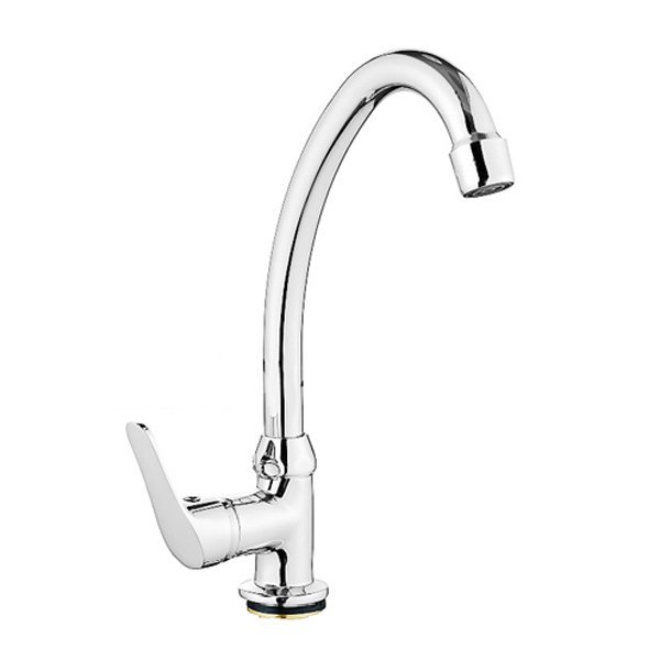 Avorio Alaska Tek Su Girişli Kuğu Lavabo Batarya 304 Boru